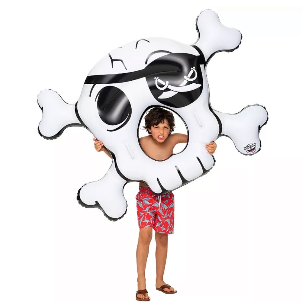 Pirate‎ Skull & Crossbones Kid's Size Inflatable Lake Pool Water Float